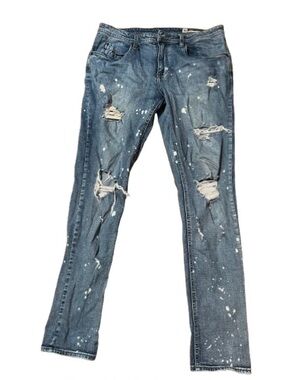 Empyre Recoil Super Skinny Distressed Blue Skater Denim Jeans Size 36